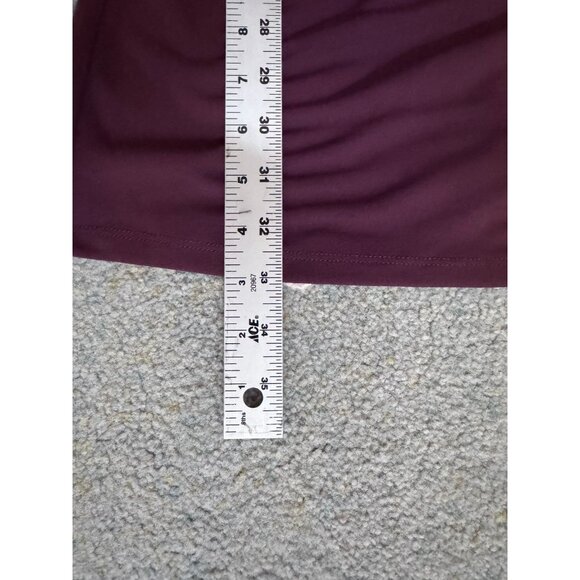 NWT Zara Womens Sleeveless Ruch Bodice Burgundy M Round Neck Mini Bodycon Dress - Picture 10 of 10